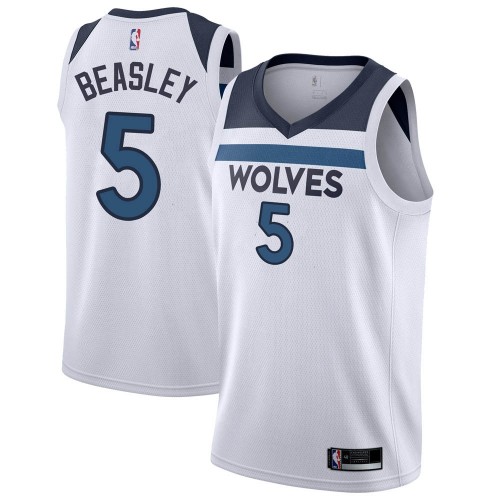 Minnesota Timberwolves #5 Malik Beasley White Swingman Association Edition Jersey Mens