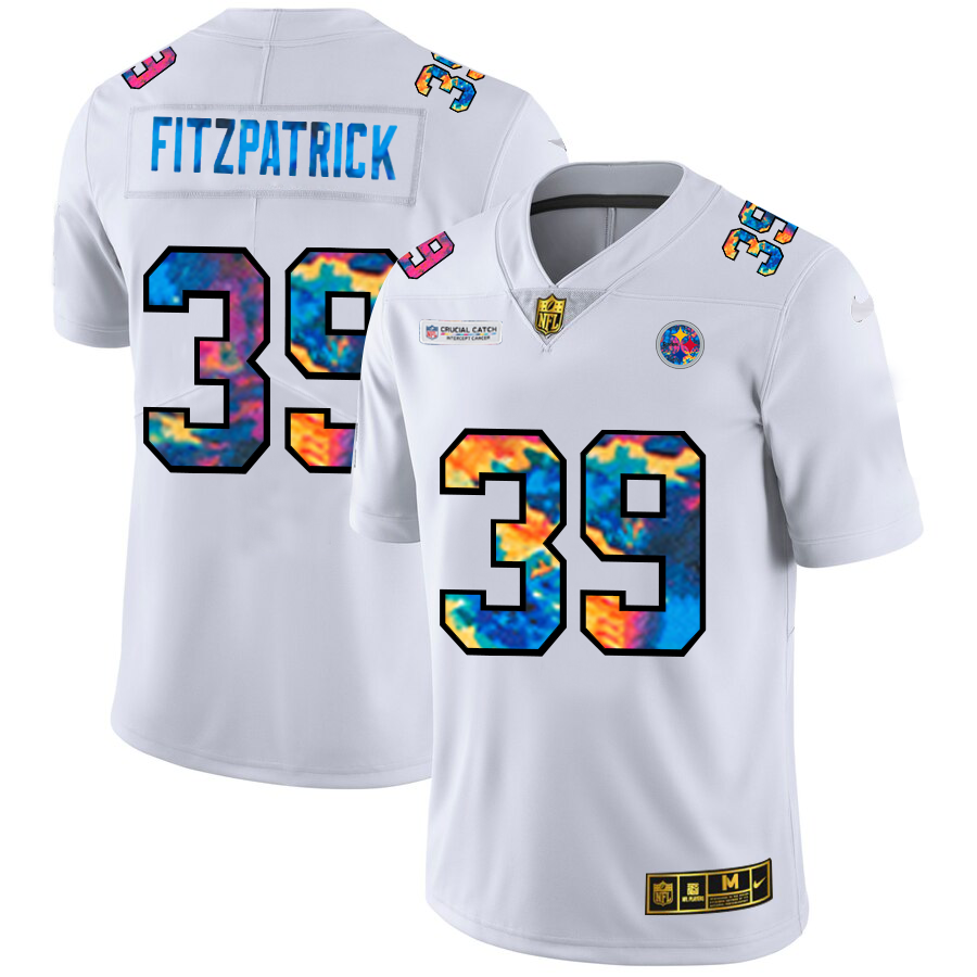 Pittsburgh Steelers #39 Minkah Fitzpatrick Men's White Multi-Color 2020 Crucial Catch Limited Jersey