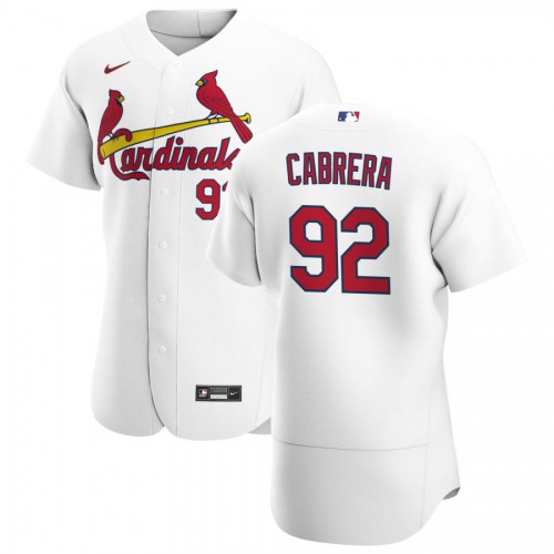 St. Louis St.Louis Cardinals #92 Genesis Cabrera Men's White Home 2020 Authentic Player Jersey Men's