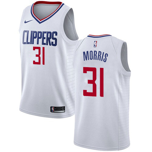 Los Angeles Clippers #31 Marcus Morris White Swingman Association Edition Jersey Mens