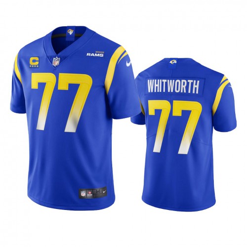 Los Angeles Los Angeles Rams #77 Andrew Whitworth Men's Vapor Limited Jersey - Royal Men's