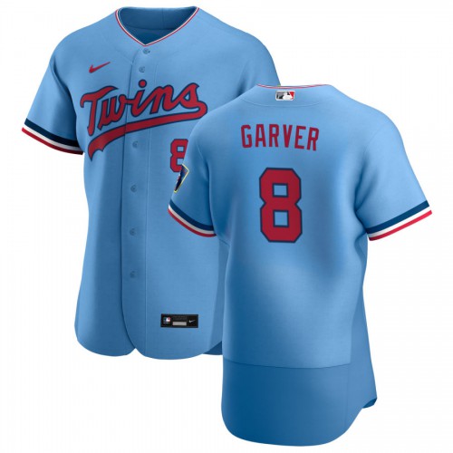 Minnesota Minnesota Twins #8 Mitch Garver Men's Light Blue Alternate 2020 Authentic Team Jersey Men's