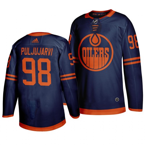 Edmonton Edmonton Oilers #98 Jesse Puljujarvi Blue 2019-20 Third Alternate Jersey Men's