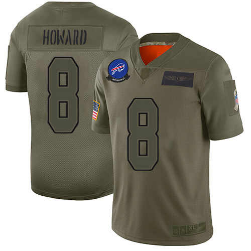 Buffalo Buffalo Bills #8 O. J. Howard Camo Men's Stitched Limited 2019 Salute To Service Jersey Men's