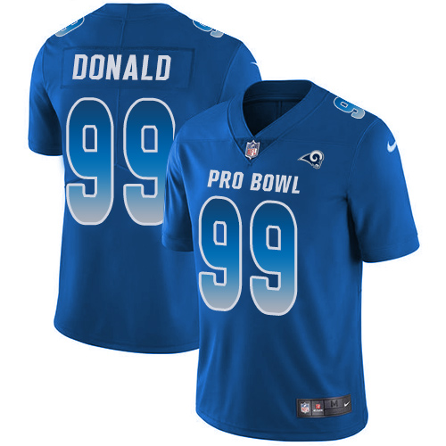 Rams #99 Aaron Donald Royal Youth Stitched Limited NFC 2019 Pro Bowl Jersey