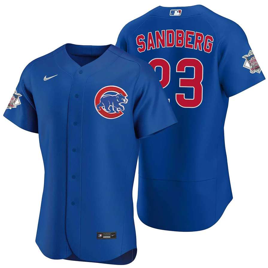 Men's Chicago Cubs #23 Ryne Sandberg Alternate Flex Base Jersey