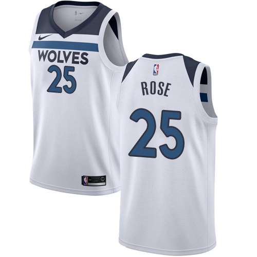 Minnesota Timberwolves #25 Derrick Rose White Youth Swingman Association Edition Jersey Youth