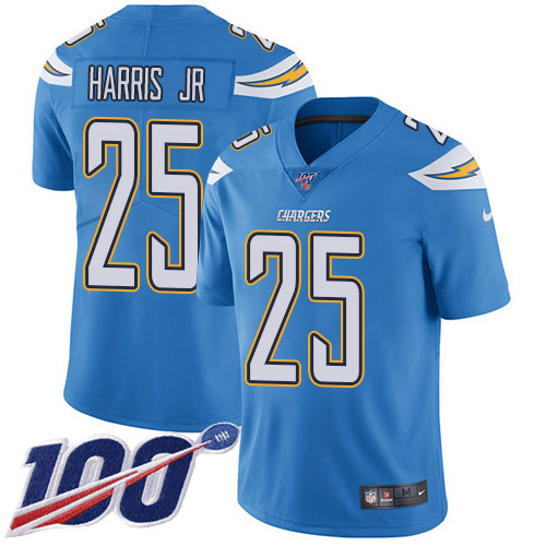 Los Angeles Chargers #25 Chris Harris Jr Electric Blue Alternate Youth Stitched 100th Season Vapor Untouchable Limited Jersey Youth