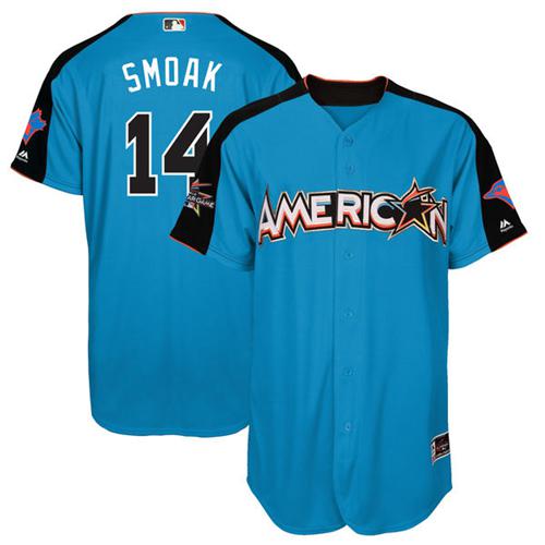 Toronto Blue Jays #14 Justin Smoak Blue 2017 All-Star American League Stitched Youth Jersey Youth