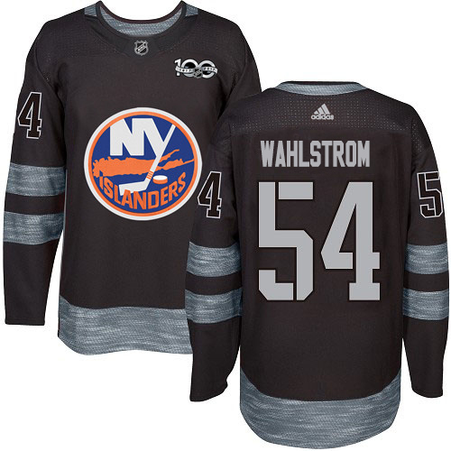 Adidas New York Islanders #54 Oliver Wahlstrom Black 1917-2017 100th Anniversary Stitched Jersey Men's