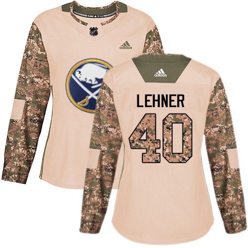 Adidas Buffalo Sabres #40 Robin Lehner Camo Authentic 2017 Veterans Day Women's Stitched Jersey Womens