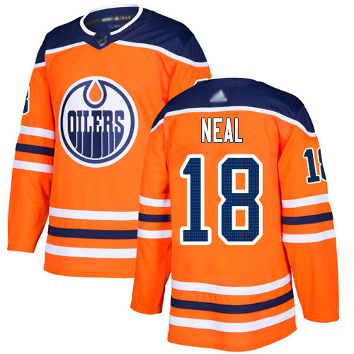 Adidas Edmonton Oilers #18 James Neal Orange Home Authentic Stitched Jersey Men's