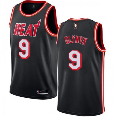 Miami Heat #9 Kelly Olynyk Black Swingman Hardwood Classics Jersey Mens