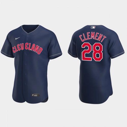 Cleveland Guardians #28 Ernie Clement Men's 2022 Authentic Alternate Stitched Jersey - Navy Men's