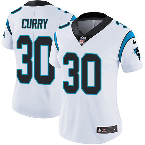 Carolina Panthers #30 Stephen Curry White Women's Stitched Vapor Untouchable Limited Jersey Womens