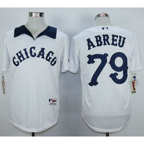 Chicago White Sox #79 Jose Abreu White 1976 Turn Back The Clock Stitched Jersey Men's