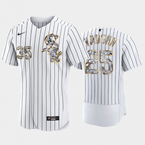 Chicago Chicago White Sox #25 Andrew Vaughn Men's Diamond Edition Jersey - White Men's