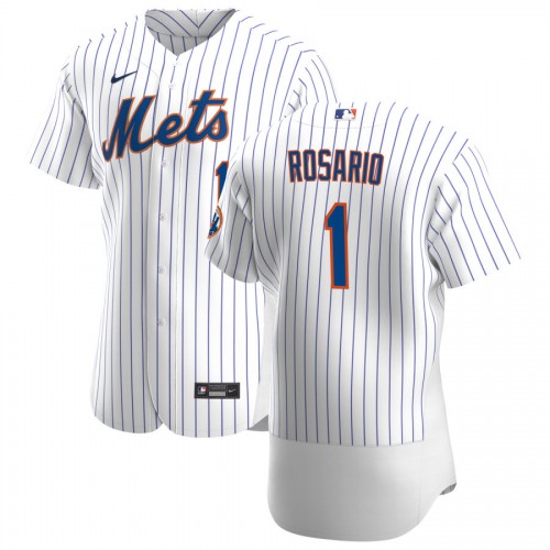New York New York Mets #1 Amed Rosario Men's White Home 2020 Authentic Player Jersey Men's