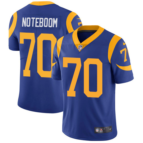 Los Angeles Rams #70 Joseph Noteboom Royal Blue Alternate Men's Stitched Vapor Untouchable Limited Jersey Men's