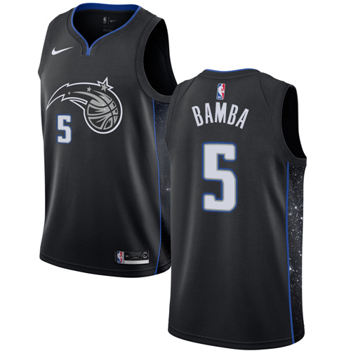 Orlando Magic #5 Mohamed Bamba Black Swingman City Edition 2018/19 Jersey Mens