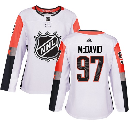 Adidas Edmonton Oilers #97 Connor McDavid White 2018 All-Star Pacific Division Authentic Women's Stitched Jersey Womens