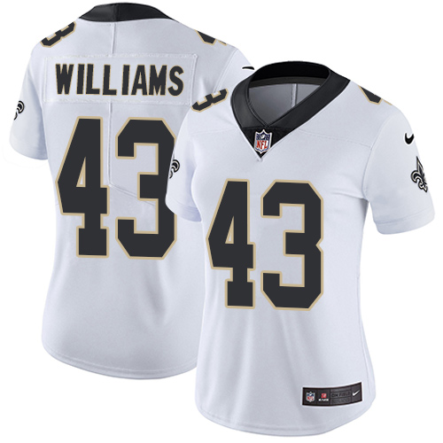 New Orleans Saints #43 Marcus Williams White Women's Stitched Vapor Untouchable Limited Jersey Womens