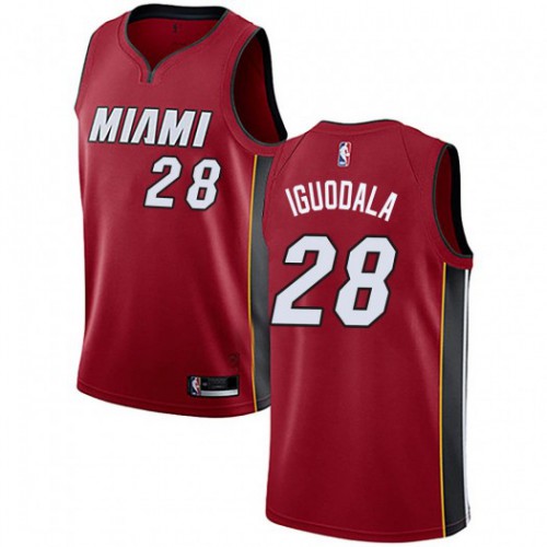 Miami Heat #28 Andre Iguodala Red Youth Swingman Statement Edition Jersey Youth