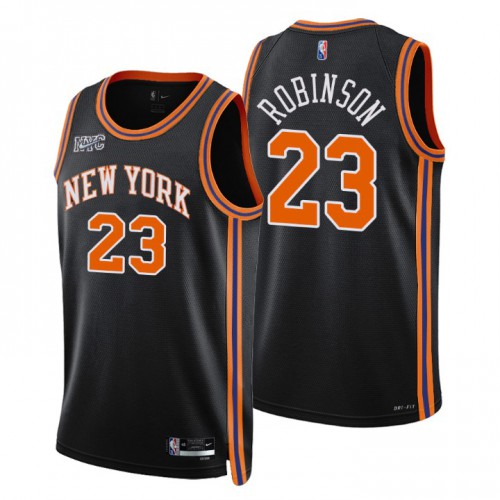 New York New York Knicks #23 Mitchell Robinson Mens Black 2021/22 Swingman Jersey - City Edition Mens