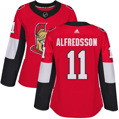 Adidas Ottawa Senators #11 Daniel Alfredsson Red Home Authentic Women's Stitched Jersey Womens