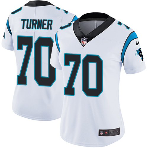 Carolina Panthers #70 Trai Turner White Women's Stitched Vapor Untouchable Limited Jersey Womens