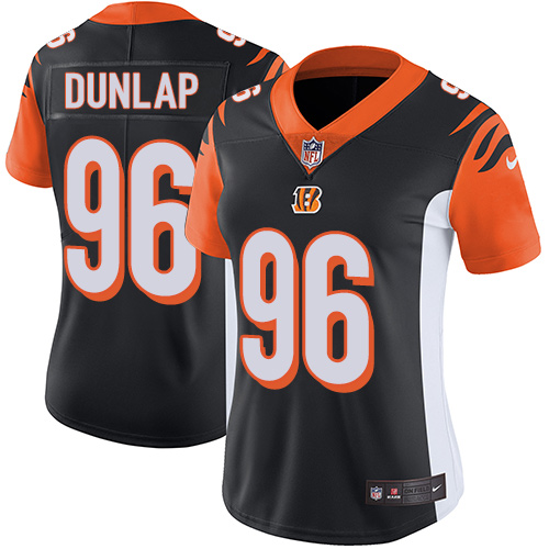 Cincinnati Bengals #96 Carlos Dunlap Black Team Color Women's Stitched Vapor Untouchable Limited Jersey Womens