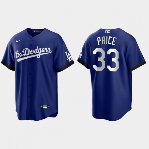 Los Angeles Los Angeles Dodgers #33 David Price Men's 2021 City Connect Game Jersey Royal Men's