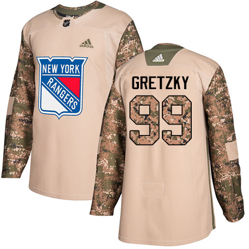 Adidas New York Rangers #99 Wayne Gretzky Camo Authentic 2017 Veterans Day Stitched Youth Jersey Youth