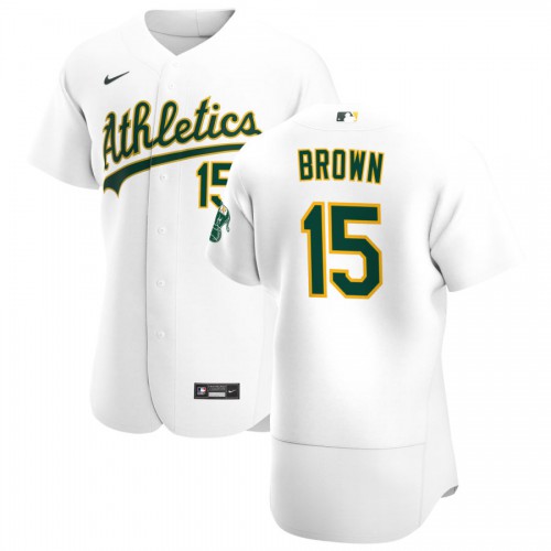 Oakland Oakland Athletics #15 Seth Brown Men's White Home 2020 Authentic Player Jersey Men's