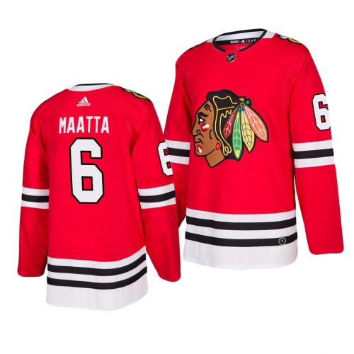 Chicago Chicago Blackhawks #6 Olli Maatta 2019-20 Adidas Authentic Home Red Stitched Jersey Men's