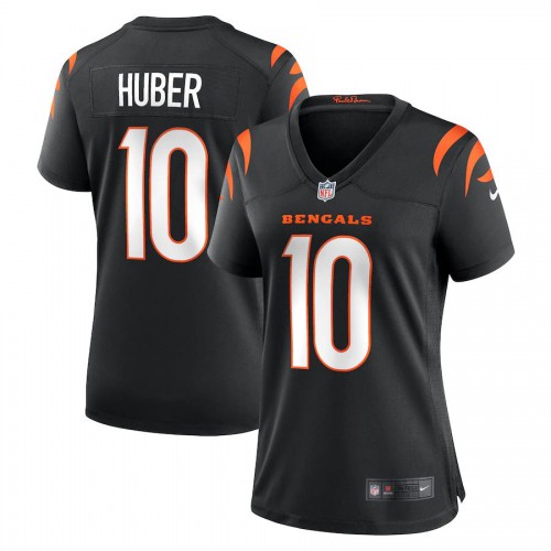 Cincinnati Cincinnati Bengals #10 Kevin Huber Black Women's Game Jersey Womens