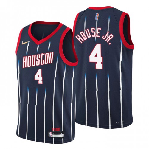 Houston Houston Rockets #4 Danuel House Jr. Mens Navy 2021/22 Swingman Jersey - City Edition Mens