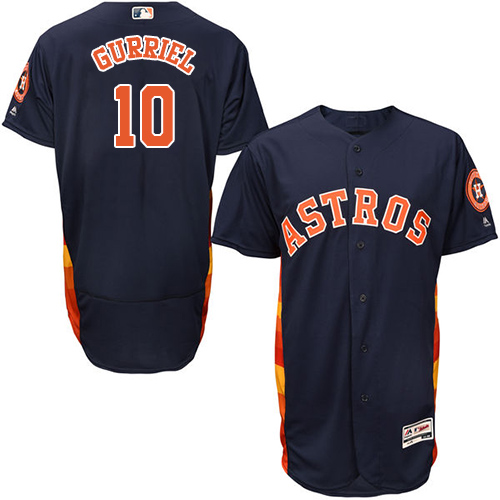 Houston Astros #10 Yuli Gurriel Navy Blue Flexbase Authentic Collection Stitched Jersey Men's