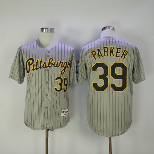 Pittsburgh Pirates #39 Dave Parker Grey Strip 1997 Turn Back The Clock Stitched Jersey Men's