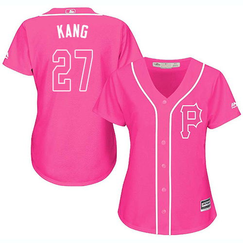 Pittsburgh Pirates #27 Jung-ho Kang Pink Fashion Women's Stitched Jersey Womens