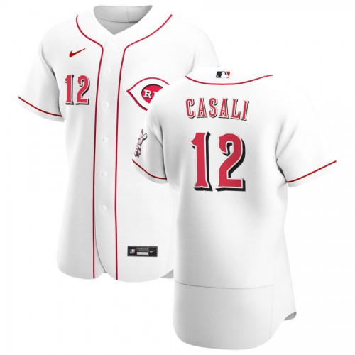 Cincinnati Cincinnati Reds #12 Curt Casali Men's White Home 2020 Authentic Player Jersey Men's