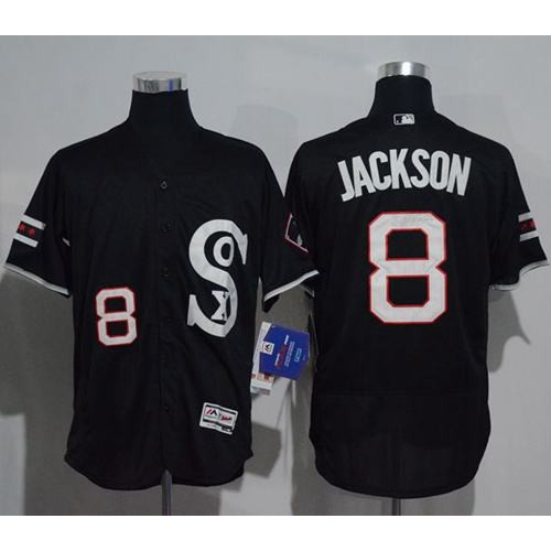 Chicago White Sox #8 Bo Jackson Black New Flexbase Authentic Collection Stitched Jersey Men's