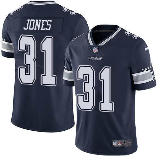 Dallas Cowboys #31 Byron Jones Navy Blue Team Color Youth Stitched Vapor Untouchable Limited Jersey Youth