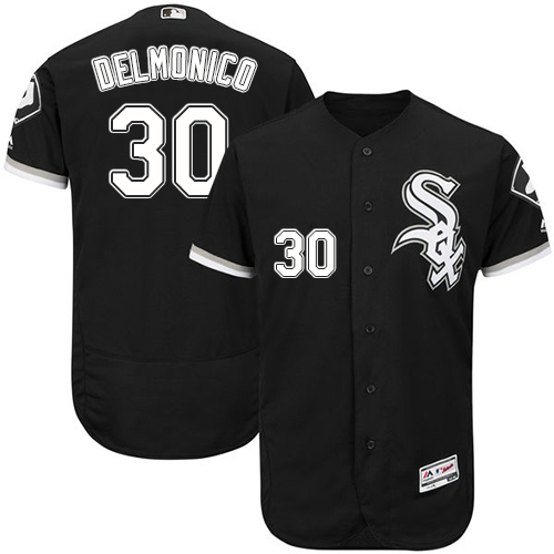 Chicago White Sox #30 Nicky Delmonico Black Flexbase Authentic Collection Stitched Jersey Men's