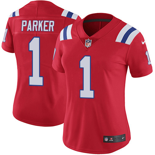Patriots #1 DeVante Parker Red Alternate Women's Stitched Vapor Untouchable Limited Jersey