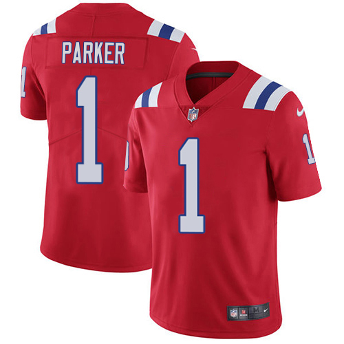 Patriots #1 DeVante Parker Red Alternate Men's Stitched Vapor Untouchable Limited Jersey