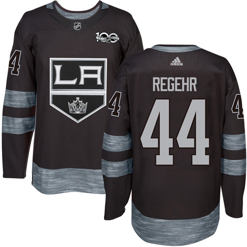Adidas Los Angeles Kings #44 Robyn Regehr Black 1917-2017 100th Anniversary Stitched Jersey Men's