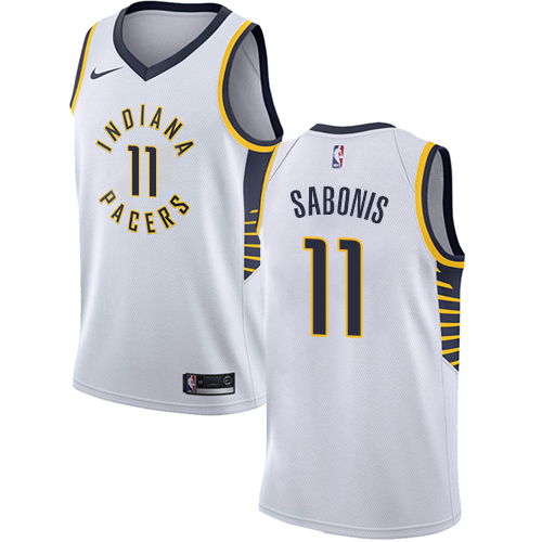 Indiana Pacers #11 Domantas Sabonis White Youth Swingman Association Edition Jersey Youth