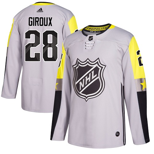 Adidas Philadelphia Flyers #28 Claude Giroux Gray 2018 All-Star Metro Division Authentic Stitched Jersey Men's