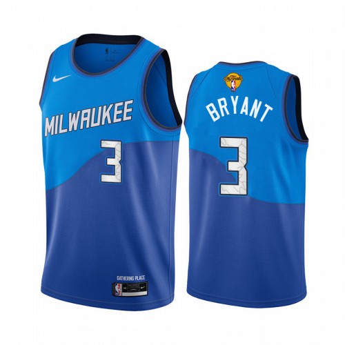 Milwaukee Bucks #3 Elijah Bryant Youth 2021 Finals Bound City Edition Jersey Blue Youth